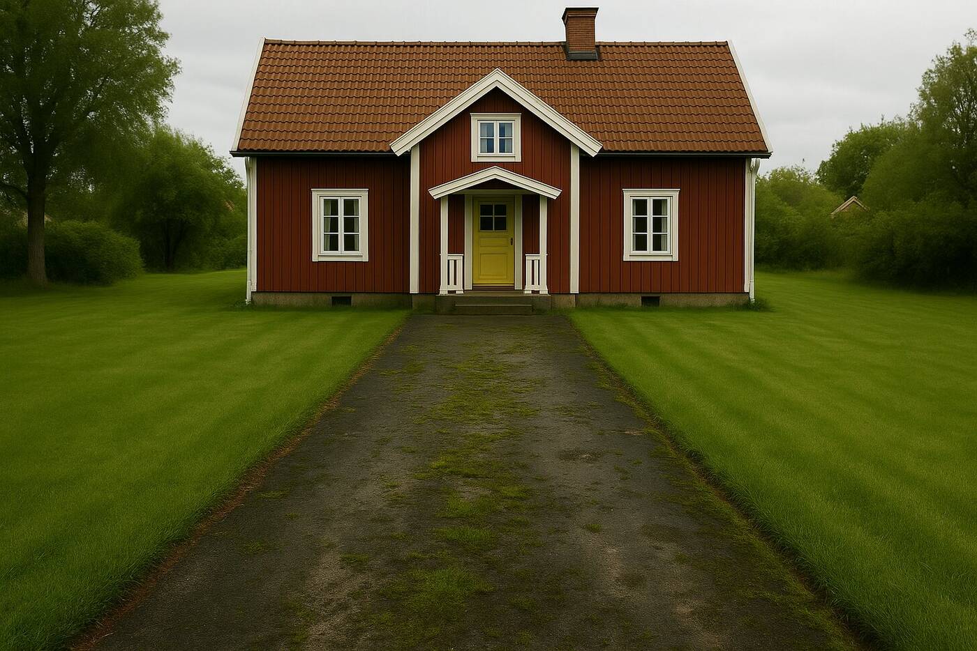 Före: Asfaltsuppfart